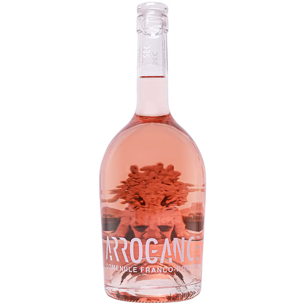 Vin rosé demidulce Arrogance 0.75L, Merlot 80% & Pinot Noir 20%, DOC-CMD Dealu Mare, 14.5% vol.