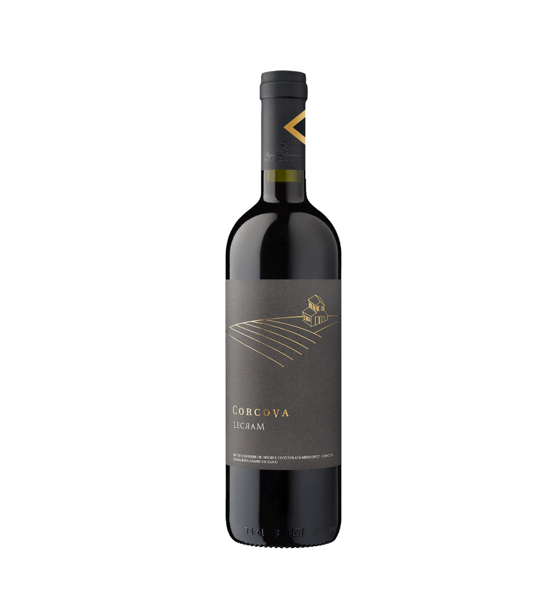 Vin roșu sec Corcova Cuvée Lecram 0.75L, cupaj Cabernet Sauvignon, Merlot și Syrah, maturat în baric
