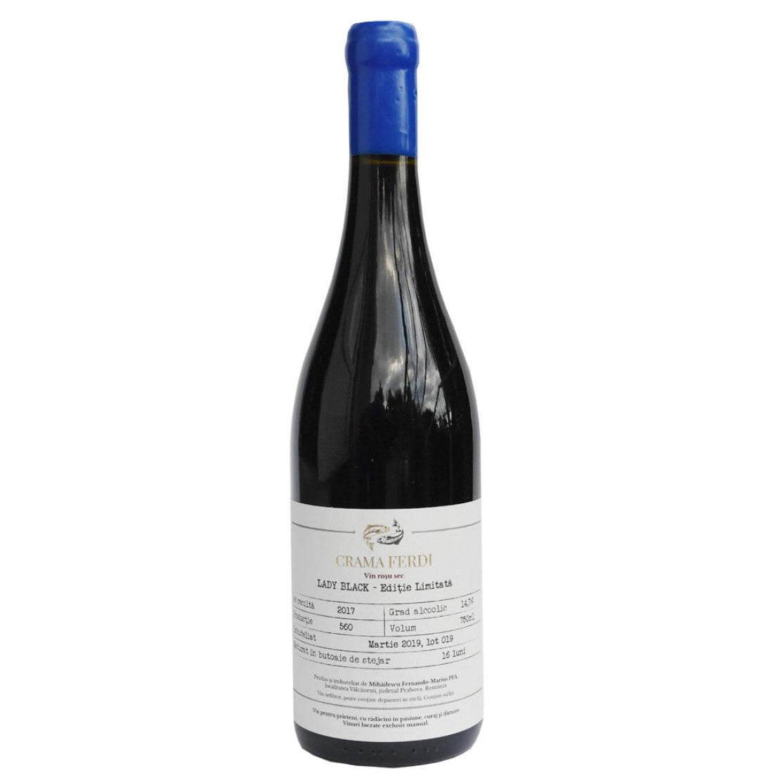 Vin Rosu Sec Editie Limitata Ferdi Lady Black 0.75L
