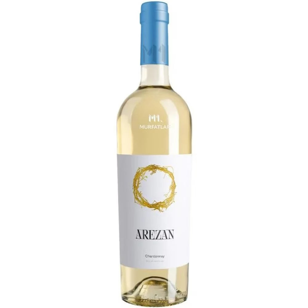 Murfatlar AREZAN Chardonnay 0.75L – vin alb sec, 13.5% vol, bottle shot, Murfatlar