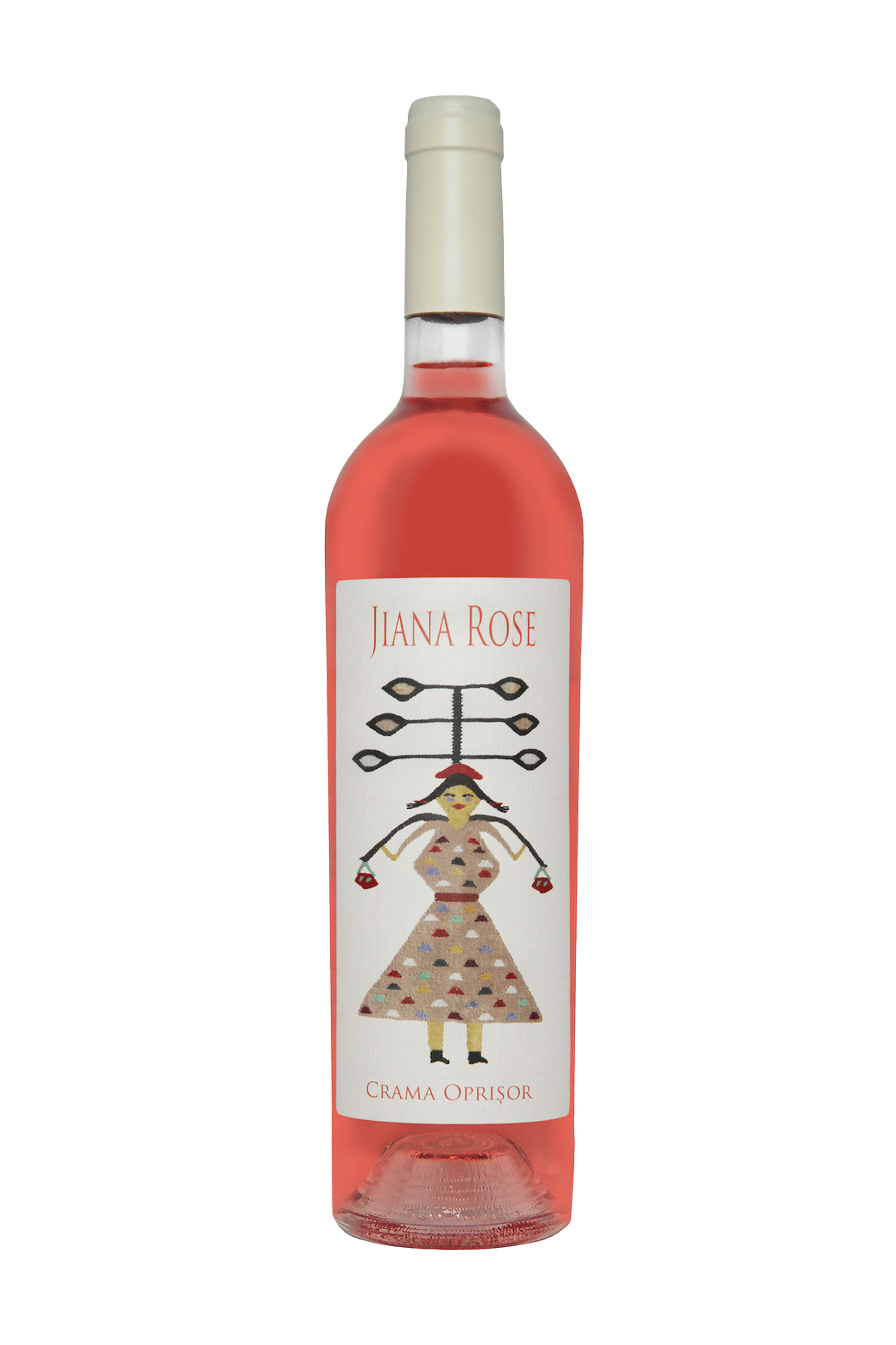 Jiana Rosé 0.75L – Crama Oprișor, IG Dealurile Olteniei, 13% vol.; arome de cireșe albe, piersică și mango