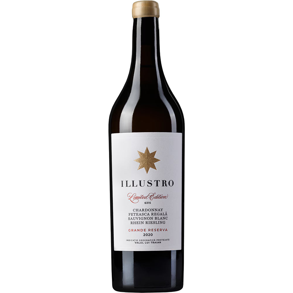 Vin alb sec Fautor Ilustro Alb 0.75L, Chardonnay, Fetească Regală, Sauvignon Blanc, Rhein Riesling