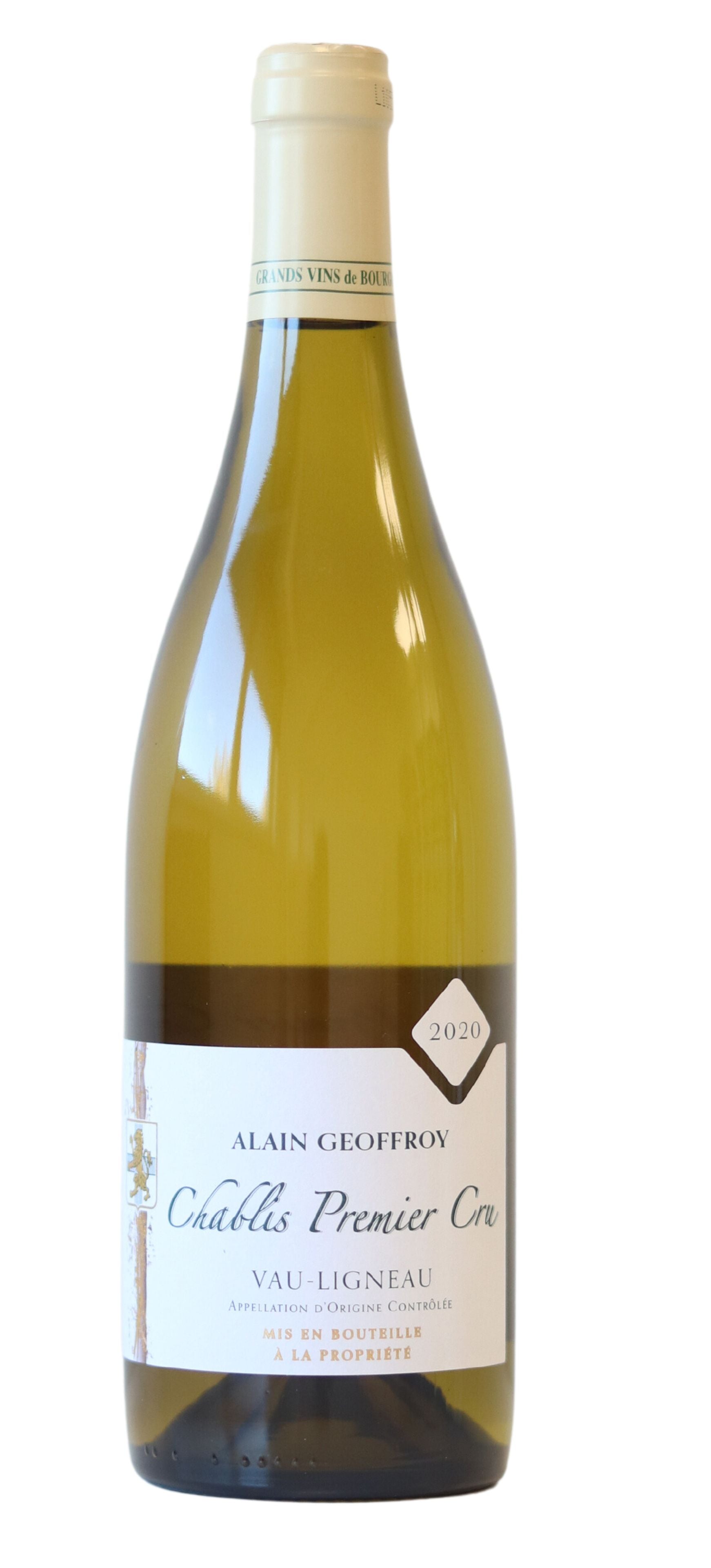 Alain Geoffroy Chablis 1er Cru Vau Ligneau 0.75L – vin alb sec franțuzesc 100% Chardonnay din Burgundia
