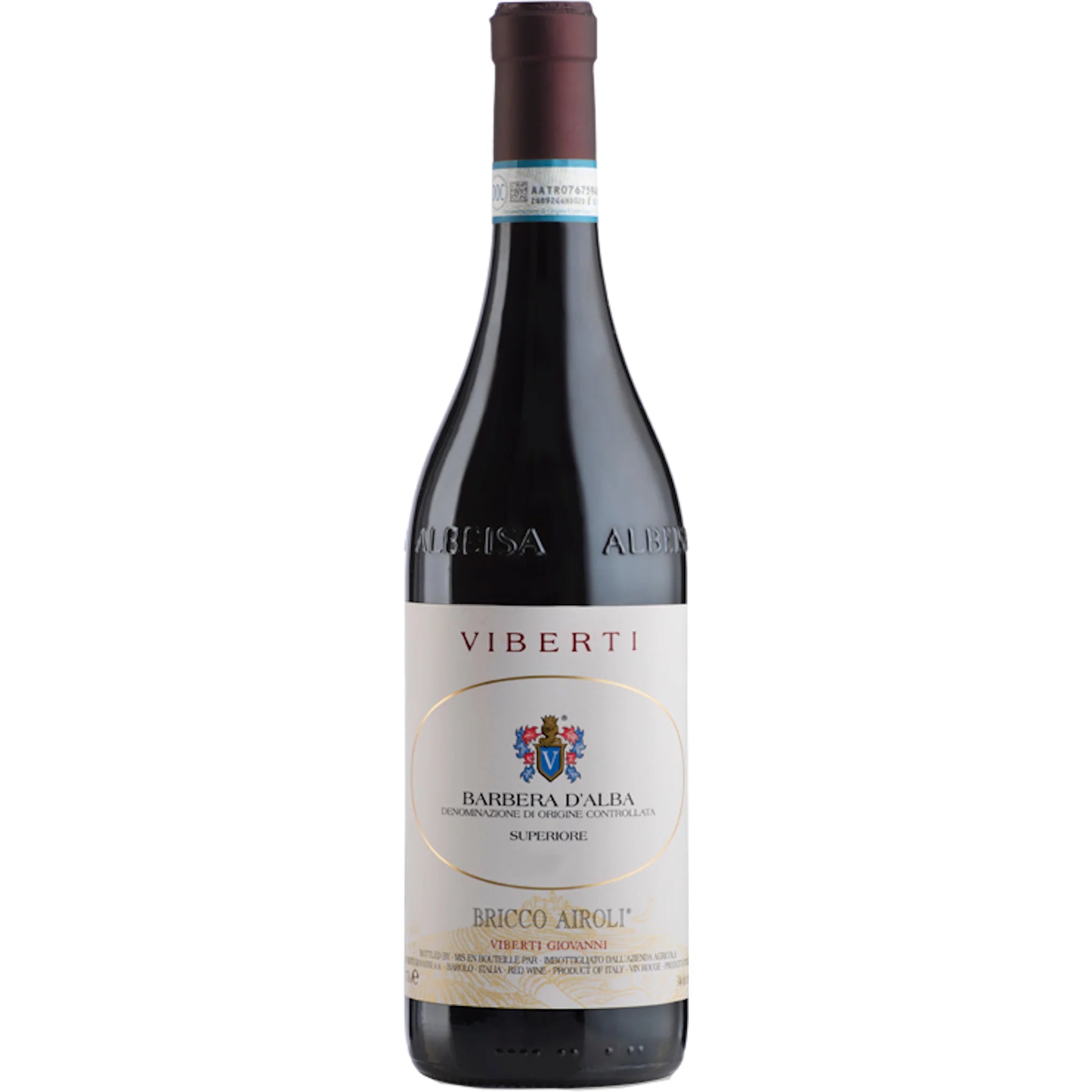 Viberti Bricco Airoli Barbera d’Alba Superiore DOCG 0.75L – vin roșu sec italian din Piemonte, Barbera